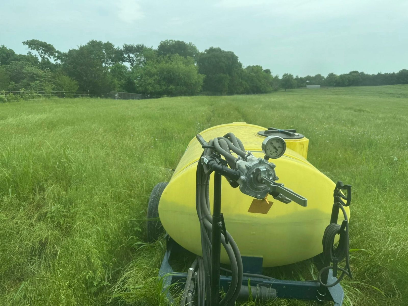 Sprayer equipment in field