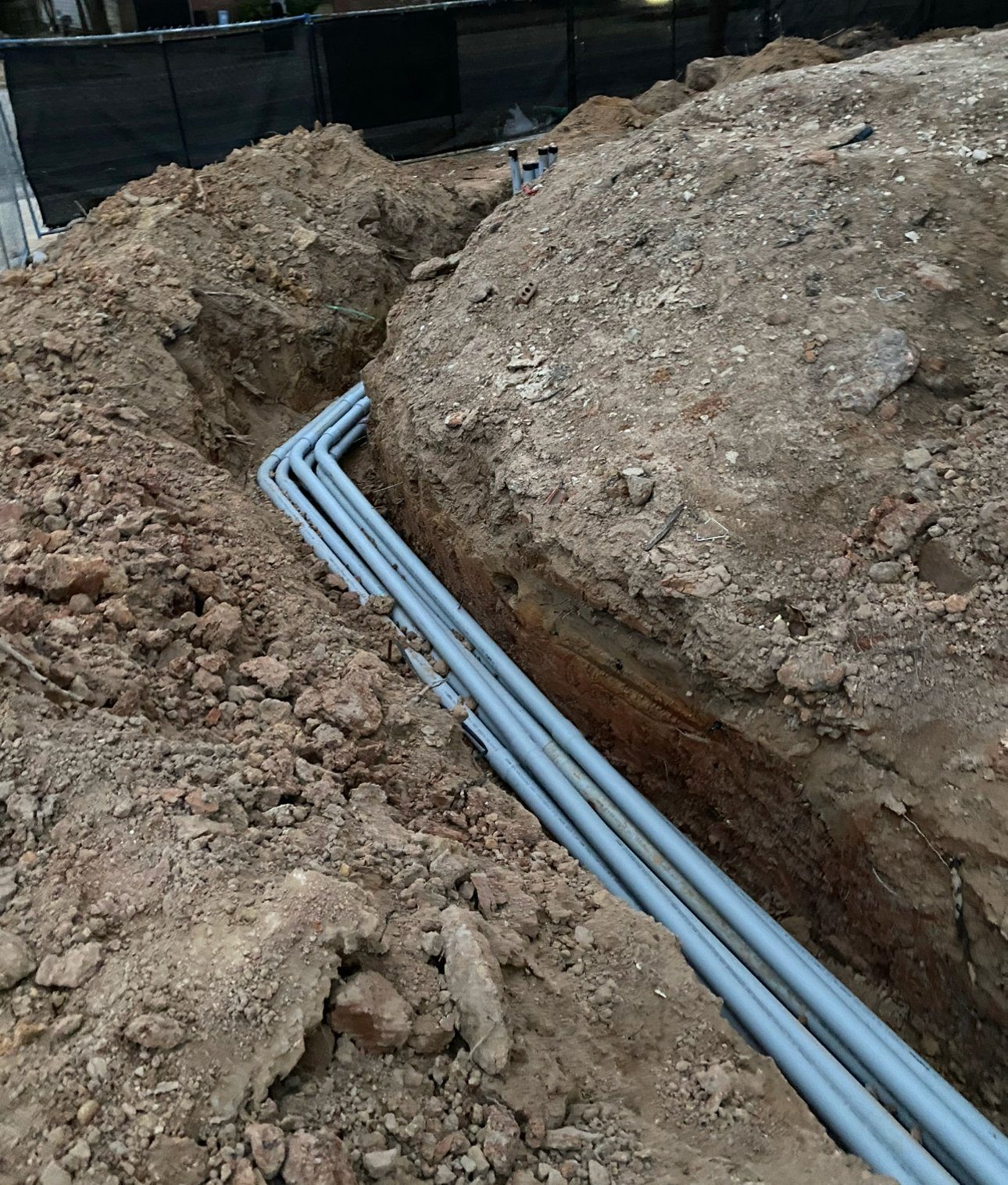 Underground pipe installation
